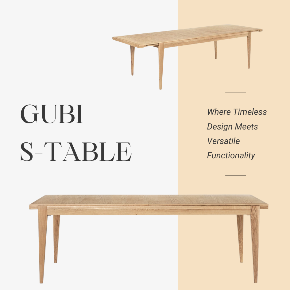 GUBI S-Table: Extendable Dining Table